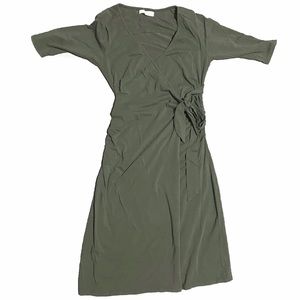 COPY - 🌿 Organic cotton green wrap-dress with tie for adjusting.